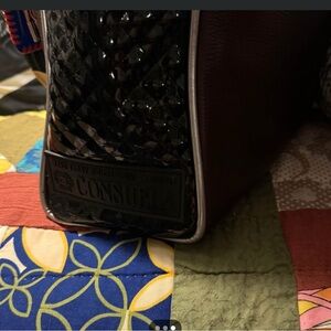 Consuela Black and Brown Quilted Bag
